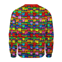 Load image into Gallery viewer, Rainbow Cat Ugly Christmas Sweater, All Over Print Sweatshirt
