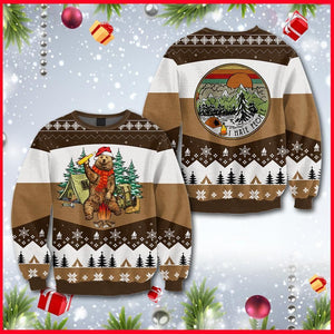 Bear Beer Brown For Unisex Ugly Christmas Sweater, All Over Print Sweatshirt